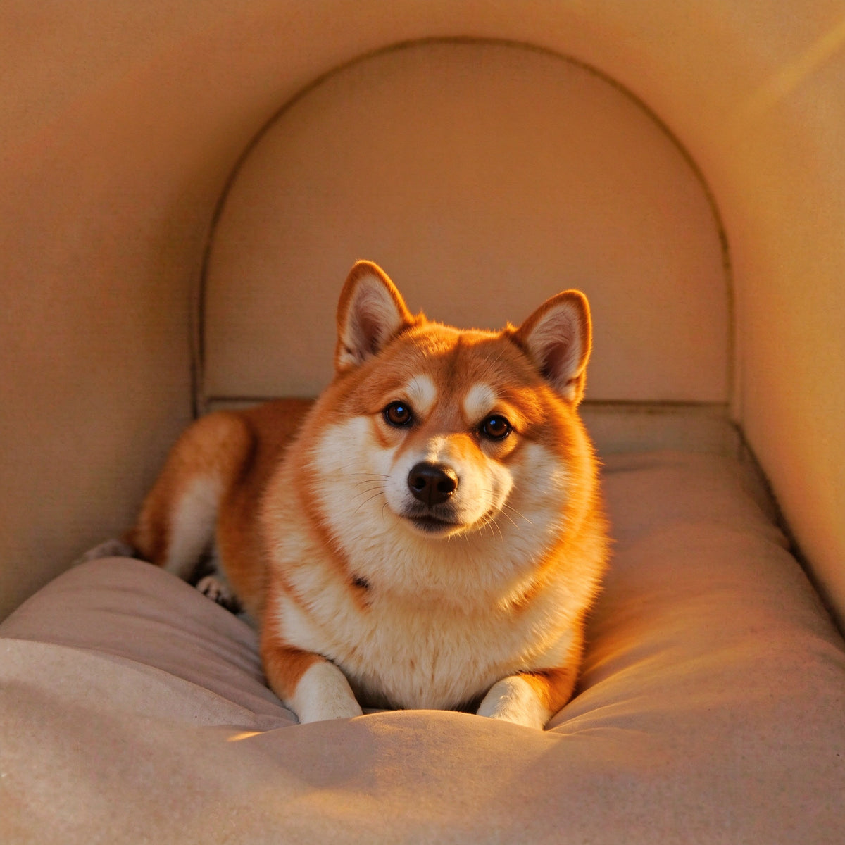 Enclosed Dog Bed with Cozy Cave Design