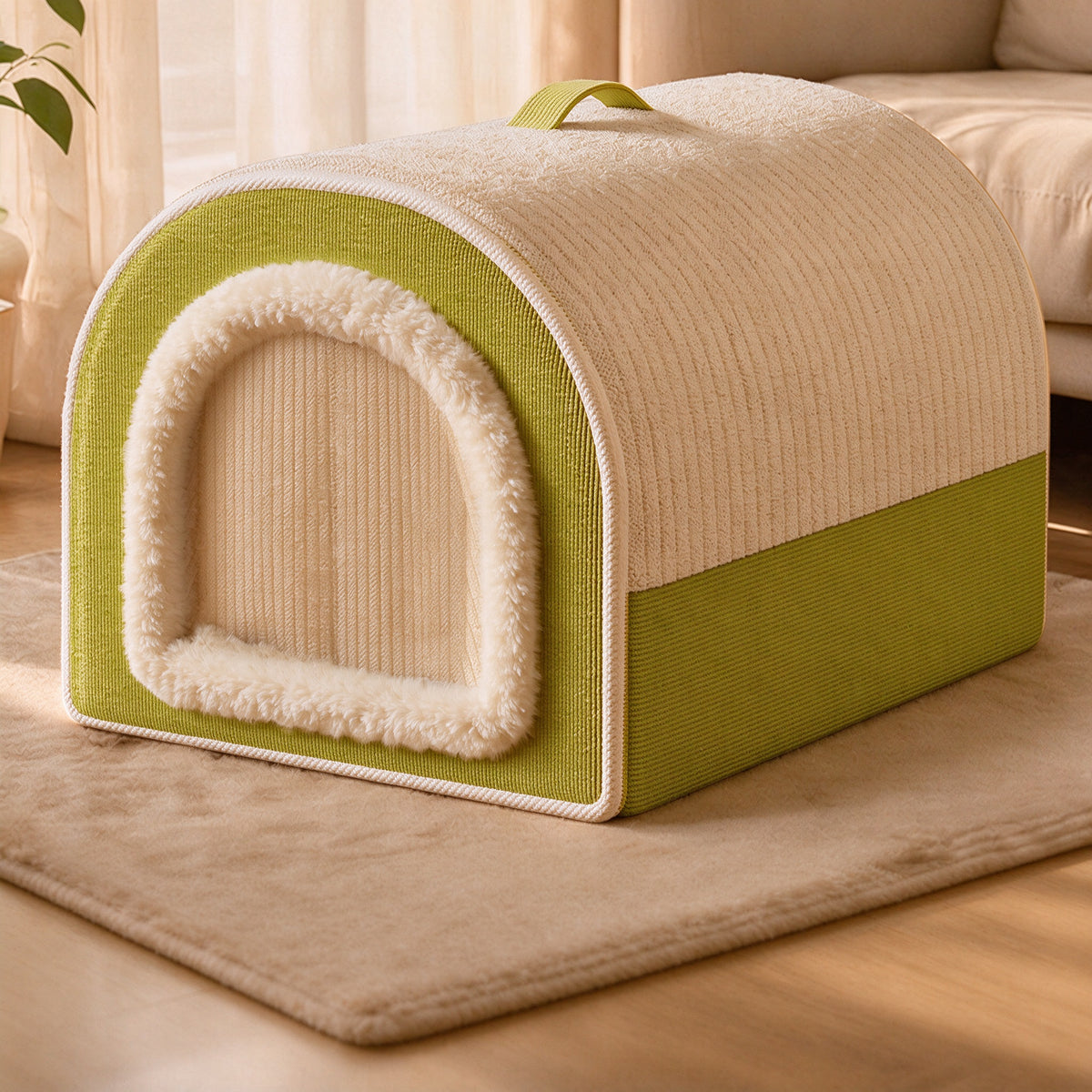 Enclosed Dog Bed with Cozy Cave Design