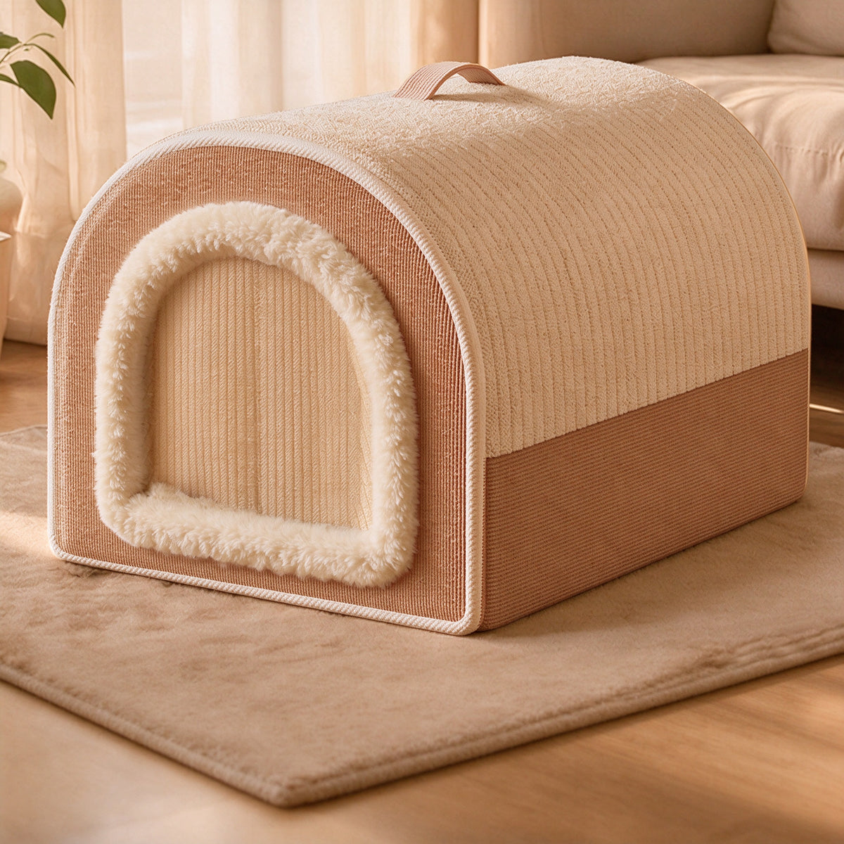 Enclosed Dog Bed with Cozy Cave Design