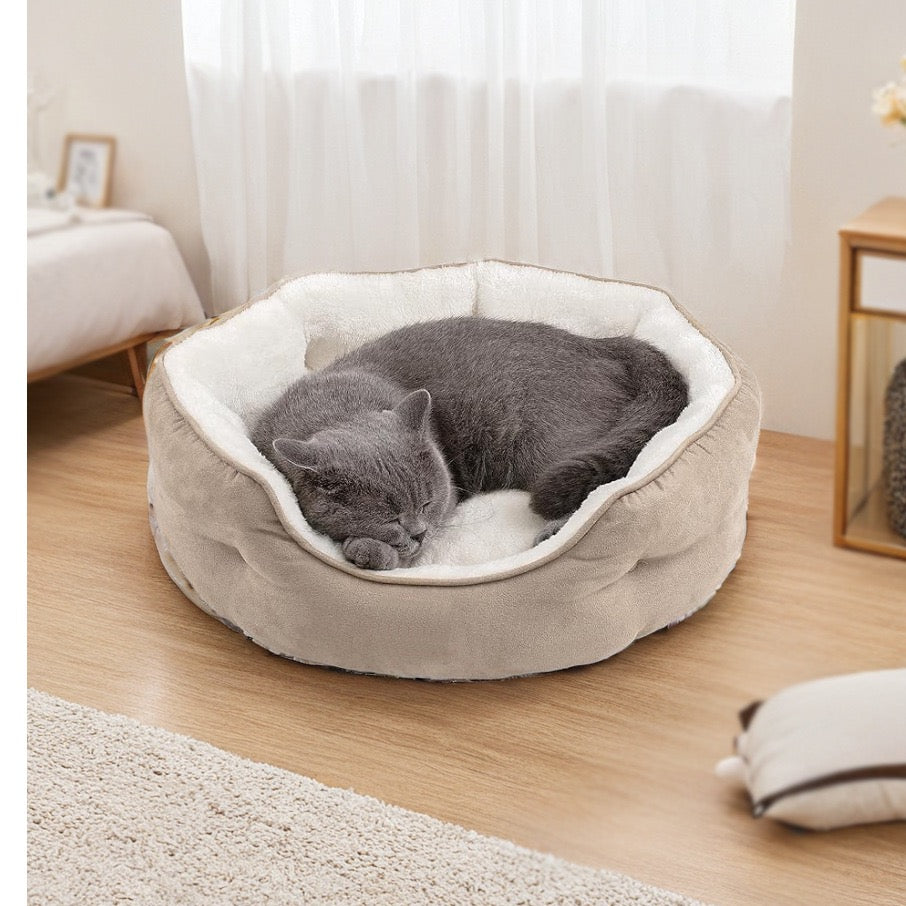 Cozy Calming Pet Bed – Soft Round Bed for Cats & Dogs