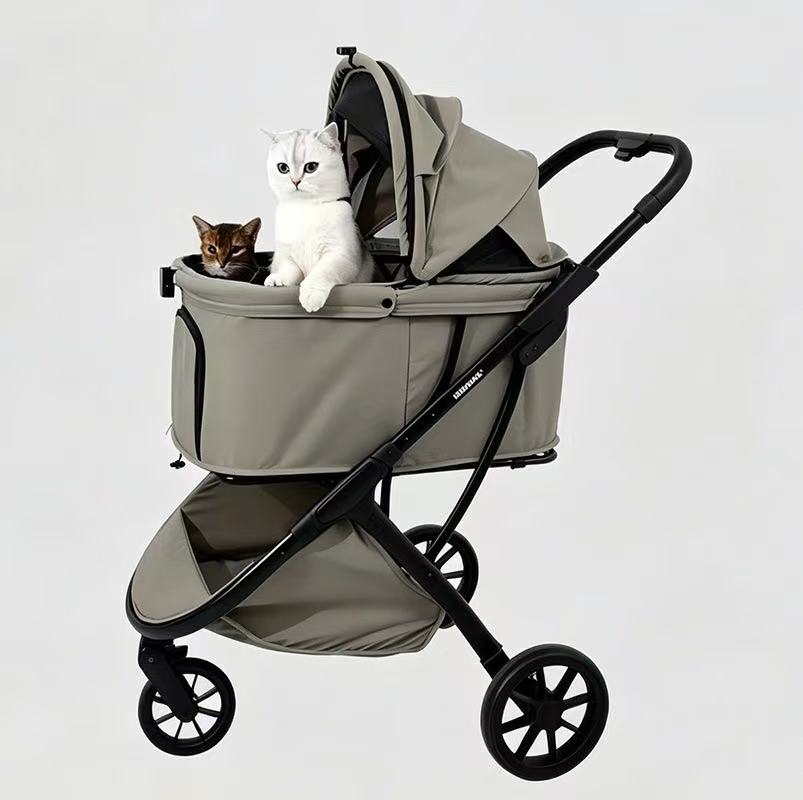 Foldable Pet Stroller for Cats and Dogs